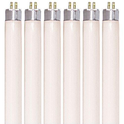 F8T5/D 8 Watts 6500K Fluorescent Tube Bi Pin Light Bulbs Daylight 12â€ Linear T5 380 Lumens 120 Volts -Under The Counter Professional Grade Fluorescent Lamp Pack of 6