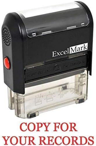Copy for Your Records Self Inking Rubber Stamp - Red Ink (ExcelMark A1539)