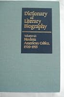 DLB 63: Modern American Critics, 1920-1955 0810317419 Book Cover