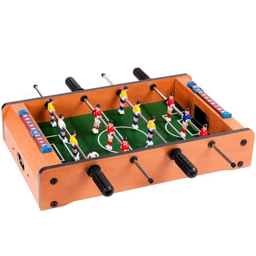 M.Y Mini Table Top Foosball Game | 41cm x 23cm | Six-A-Side Football Table Game For Kids and Adults | Football Gift