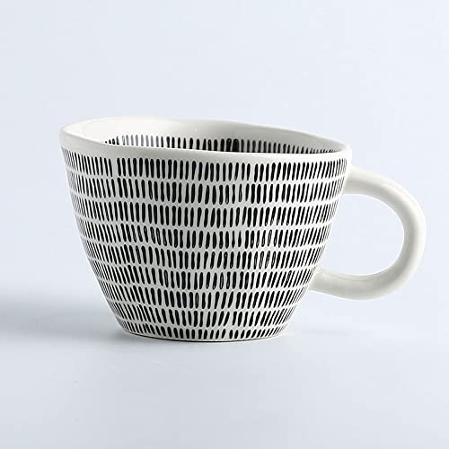 ZHANGWING Coffe Mug Irregular Shaped Ceramic Coffee Mug Breakfast Milk Tea Cups (Capacity : 350, Color : F)