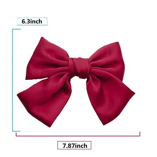 Shidara 1 Pcs Luxury Hair Clip Big Red Bow for Women Girls Hair Accessories Hair Styling Tools Party Favors Decoration