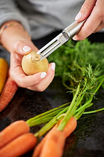 Rosle Stainless Steel Round-Handle Peeler, 7.3-Inch #TOP2