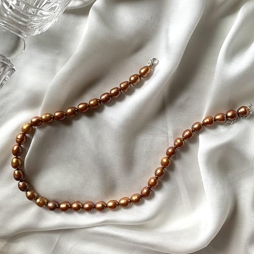 Image of OVANA Freshwater Pearl Necklace | Fitted With Silver Lock | Gifts for Girlfriend | Gift for Sister, Bhabhi | Gifts for Women and Girls | Gift for Her | 925 Silver Hallmarked Lock
