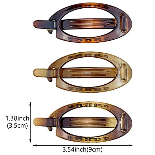 Aswewamt 6 Pcs French Oval Hair Barrette Clip Plastic Bun Ponytail Holder Strong Hold Grip Hair Clips Closure Hairpin No Metal Hair Accessories For Women Girls thumb #1