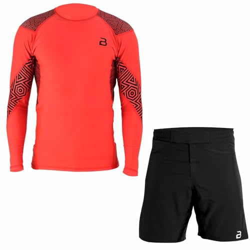 2BOLD - 2BOLD MMA BJJ Compression Shirt and Shorts Set - Moisture Wicking Gym Gear for Men (Orange, 2X-Large) - Best Deal on Amazon