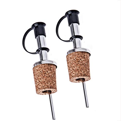 Tampa Com Bico Dosador 2 Peças Euro Cortiça / Inox / Preto
