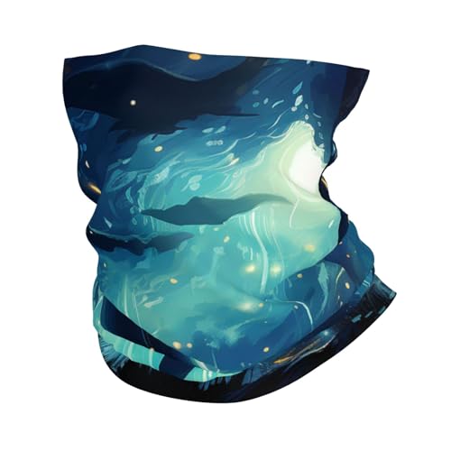 Pañoleta tipo braga para cuello y rostro con diseño abstracto espacial, unisex miniatura 1