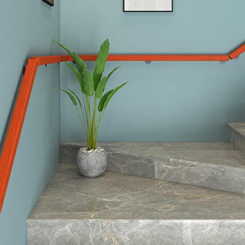 Rambarde d'escalier murale bois jaune kit installation escalier intérieur