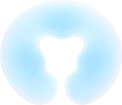 U-Shaped Cooling Silicone Face Pillow with Breathable Hole Design for Spa Massage Beauty Salon Comfortable Gel Cushion 11.02X10.03X1.18In