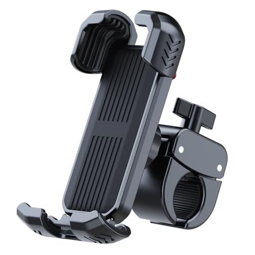 Elecphbo Soporte para teléfono de bicicleta, soporte para teléfono celular de bicicleta, soporte de teléfono eléctrico para iPhone 15 Pro Max / 14/13, Galaxy S24 Ultra S23 y más teléfonos de 4.5 a 7