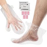 Segbeauty Extra Large Paraffin Wax Liners, 200pcs Plastic Paraffin Wax Mitts Booties Bags for Moisturizing, Paraffin Baths Gloves for Hand, Pedicure Sock Covers for Feet Hot Wax treat-ment