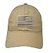 Rapid Dominance American Flag Embroidered Washed Cotton Baseball Cap - Khaki
