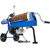 Ezasin Portable Log Splitter 16 Ton, Electric Wood Splitter Powered 17.4Amp 2.5eHP, Electric Firewood Splitting Machine with Hydraulic Pump, Horizontal Full Beam Steel Wedge, Forestry Harvesting