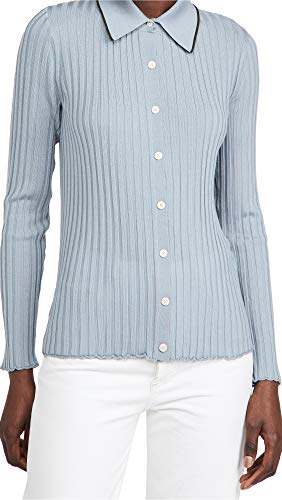 Theory レディース トリム ボタンダウン US サイズ: Medium カラー: ブルー