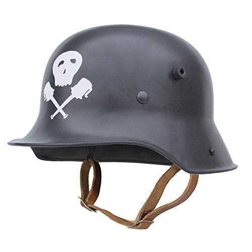 Epic Militaria Réplica WW1 Alemán Casco M16 - Calavera Y Granadas. (Large - 58/59 cm)