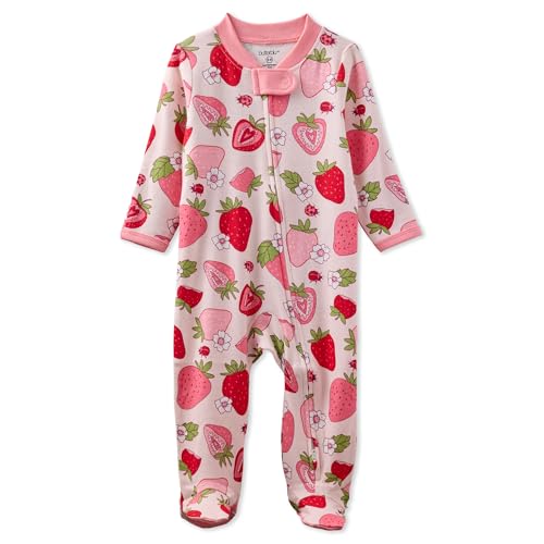 Image of Butterblu baby-girls Scout Sleep & Play 100% Organic Cotton Footed Zip Front Sleeper Pajamas for Baby Girls