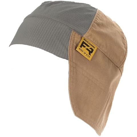 BENCHMARK FR Flame Resistant Goat Flex Welding Cap - (Medium, Beige) Cover