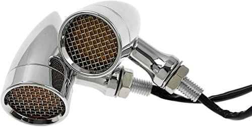 Clignotant Moto Ambre Résistant | Feu de Freinage 12V Grille Chrome 10mm