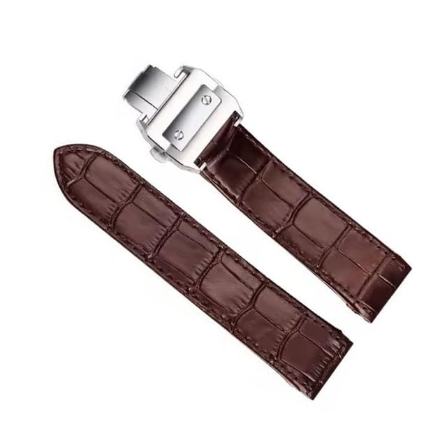 Bracelet de montre en cuir pour Cartier Santos 100 résistant à la sueur