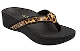 Vionic Women's High Tide Platform Sandal Tan Leopard 10 / M
