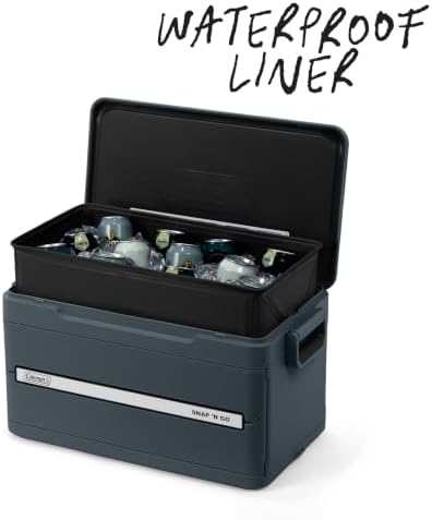 Coleman Snap 'N Go 45-Quart Collapsible Hard Cooler, Portable Hard-Sided Cooler with Waterproof Removable Liner, Space-Saving & Quick Set Up, 55 Hours Cold, Mussel Grey — view 5