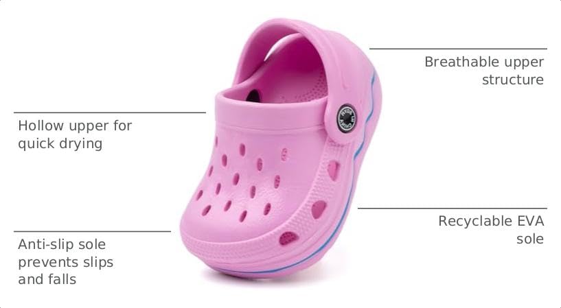 Image of Casazoe Toddler Garden Clogs Boys Girls Slip On Shoes Summer Outdoor Slides Sandals Baby Beach Pool Shoes