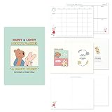 モノライク B6 ハッピーアンドラッキー ダイアリー 6ヶ月 プランナー、ハッピーウォーリー - B6 Happy and Lucky 6 Month Planner, Happy worry 月間計画, 週間計画, スケジューラー