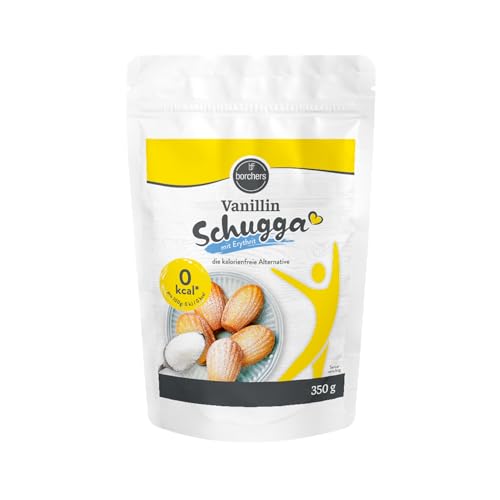 BORCHERS Vanillin Erythrit, Alternative für Vanillezucker 350g, auf Grundlage von Erythrit, weniger süß, kalorienfrei & zuckerfrei, Zuckerersatz, Süßungsmittel, Zuckeralternative, XL Vorteilspack