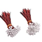 smseace 25pair 26AWG JST 1.25mm 2pin Wire Connectors 100mm Cable for Indoor 3D Plane Twinkle Light...