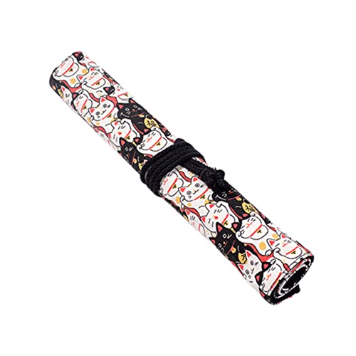 Exceart Estuche Para Pinceles Enrollable De Lona Estuche Pinceles Acuarela Con 20 Ranuras Bolsa De Almacenamiento Para Pincel Y Dibujo