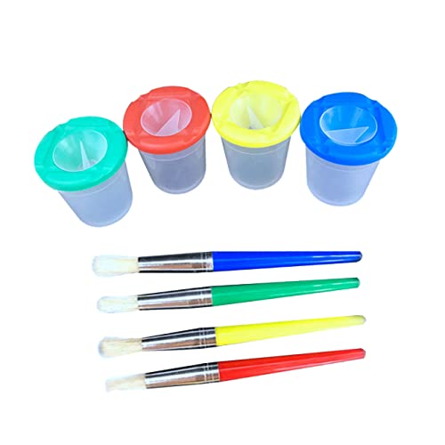 DOITOOL 16 Pieces Spill Painting Cups Set with Color Coded Lids for Art Students Painting Accessories for Creative Projects Random Colors Included Random Color