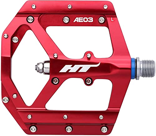 HT Components Red AE03 Evo Bike Pedals Pair 9/16
