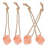 Toyvian 4個 ヒマラヤピンク岩塩ブロック 馬用ミネラル塩なめ 鹿 牛 羊対応 動物用健康サポート なめる塩ブロック