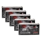 Pyroland Samurai Soul, 40 (5 x 8'er) F1 Fontänen mit Weißflitter, Tischfeuerwerk für Geburtstag, Hochzeit und andere Feiern