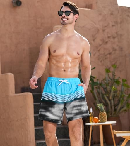 SILKWORLD Mens Swim Trunks 2 in 1 Quick Dry Bathing Suit with Compression Liner Beach Shorts with Zipper Pockets2