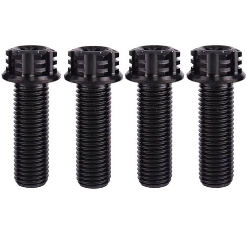 Image of 4Pcs Titanium Bolt Flange Torx Head M8 M10 x 20 25 30mm Screw Bolt for Motorcycle Car Modifications (Black, M10x30mm Pitch 1.25)