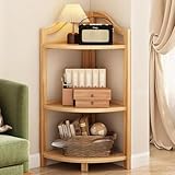 Xiraivke家庭用に最適な木製コーナー収納架 三角形デザインで隙間収納に対応 オープン式棚板で本棚としても活用 組立てが簡単で大容量を実現 スリムな形状で場所を取らず リビングなどで多用途に使用可能 ファッショナブルな外観で室内雰囲気を高める実用的収納家具​