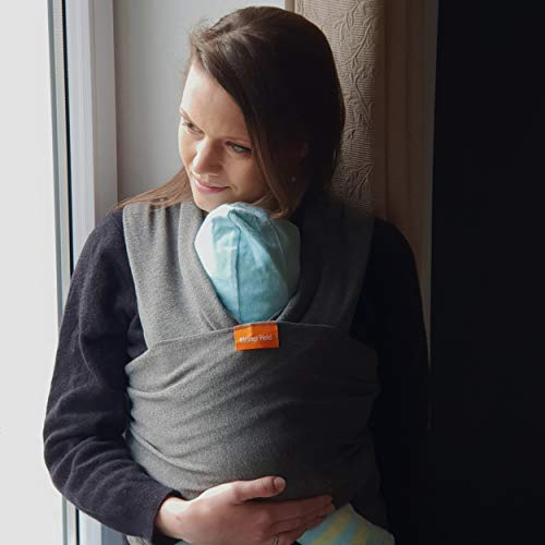 Kleiner Held® Baby Tragetuch - hochwertiges elastisches Tragetuch - Babytrage für Früh- und Neugeborene Babys ab Geburt bis 18 kg inkl. Bindeanleitung und Aufbewahrungstasche I Farbe dunkelgrau - Image 7