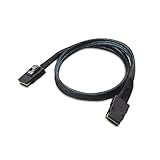 Internal Mini SAS 36-Pin SFF-8087 Male to Mini SAS 36-Pin SFF-8087 Male 3.3 feet / 1m 30AWG Cable - Black