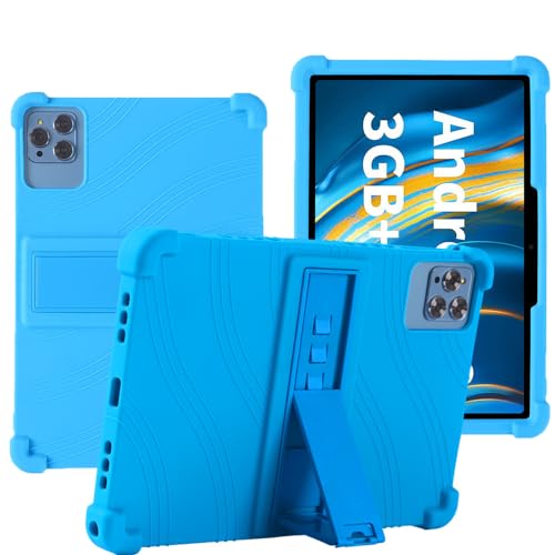 YHFZR Coque pour SIMPLORI M107 Tablet 10 Pouce, Silicone Antichoc Léger Housse de Protection avec Support Stand pour SIMPLORI M107 Tablet 10 Pouce, Bleu