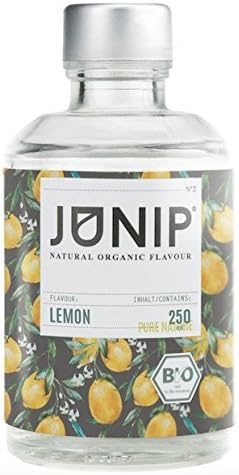 Sugar Free Syrup by JUNIP | 250ml Low Calorie Syrup with Lemon Aroma Flavour for Your Drink, Tea & Water | Alternative to Fruit Infuser Water