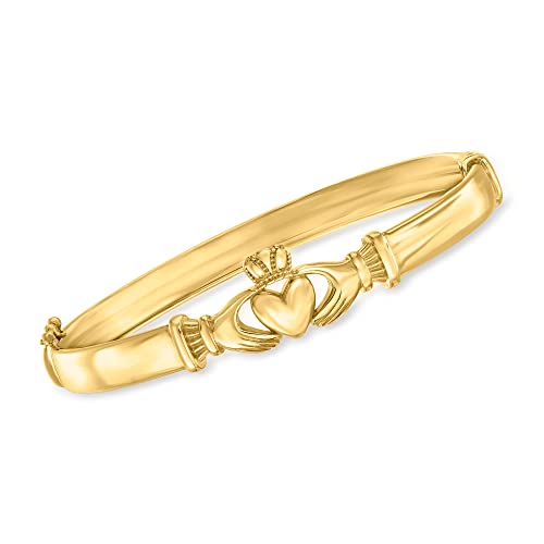 Ross-Simons 18kt Gold Over Sterling Claddagh Bangle Bracelet