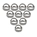 10pcs Set Silver Color Stainless Steel Beer Ring Bottle Opener with 4 Mixing Sizes: Size8, Size10, Size12, Size14