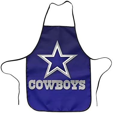 Amuseds Da-Llas-Cow-Boys Apron Personalized Chef Apron for Women Men Kitchen Bib Apron Ideal for Dishwashing Cleaning…