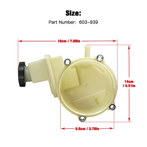 TIKSCIENCE Power Steering Fluid Reservoir Fuel Tank Bottle, 603-939, Fit for Dodge Charger Challenger and Chrysler 300 V6 V8 3.6L 5.7L