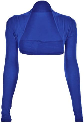 Style Womens Jersey Long Sleeved Shrug (ONE SIZE 6-12, ROYAL BLUE)