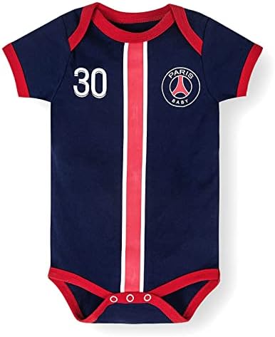 BDONDON Soccer Infant Outfits 30 Paris Baby Bodysuit SS Newborn Infant Boys & Girls Football Clothes (Navy-Paris, 6-12 Months)
