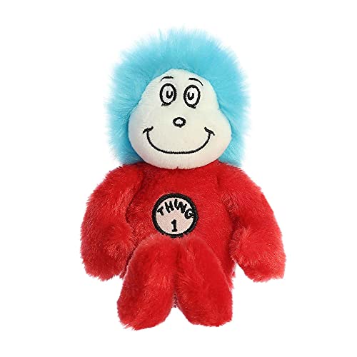 Aurora® Whimsical Dr. Seuss™ Shoulderkin™ Thing One Stuffed Animal - Officially Licensed Plush for Imaginative Play - Perfect for Kids and Adults - Red 7 Inches