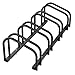 WALMANN 4 Bikes Floor Bike Stand, Bike Parking Rack Garage Bike Storage Stand Indoor/Outdoor 22-28